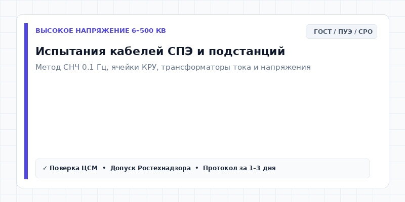 Высоковольтные испытания